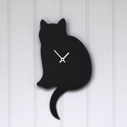 Katze Wanduhr